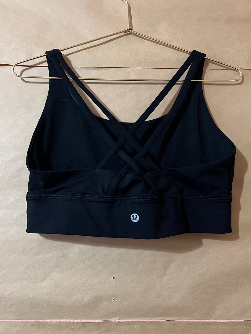 Lululemon | Energy Bra Long Line Strappy Sports Bra Black Size 10